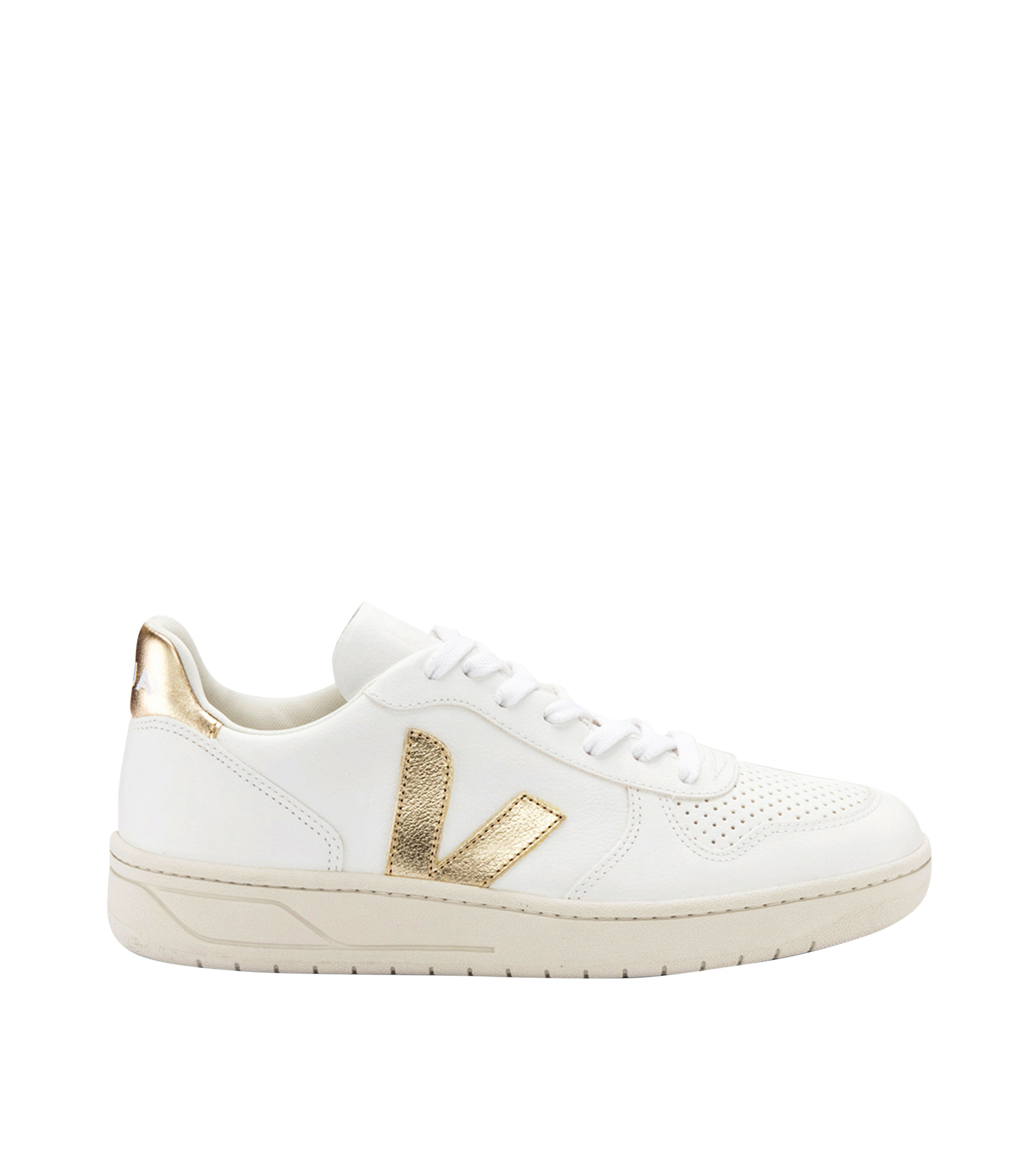 Veja Tenis Casuales V 10 en piel blancos Mujer El Palacio de Hierro